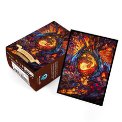 Katomula decorative storage box for sleeves and sleeved cards.