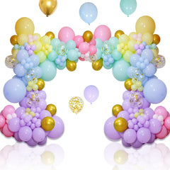 KAWKALSH 219Pcs rainbow balloons arch kit for vibrant party decor.