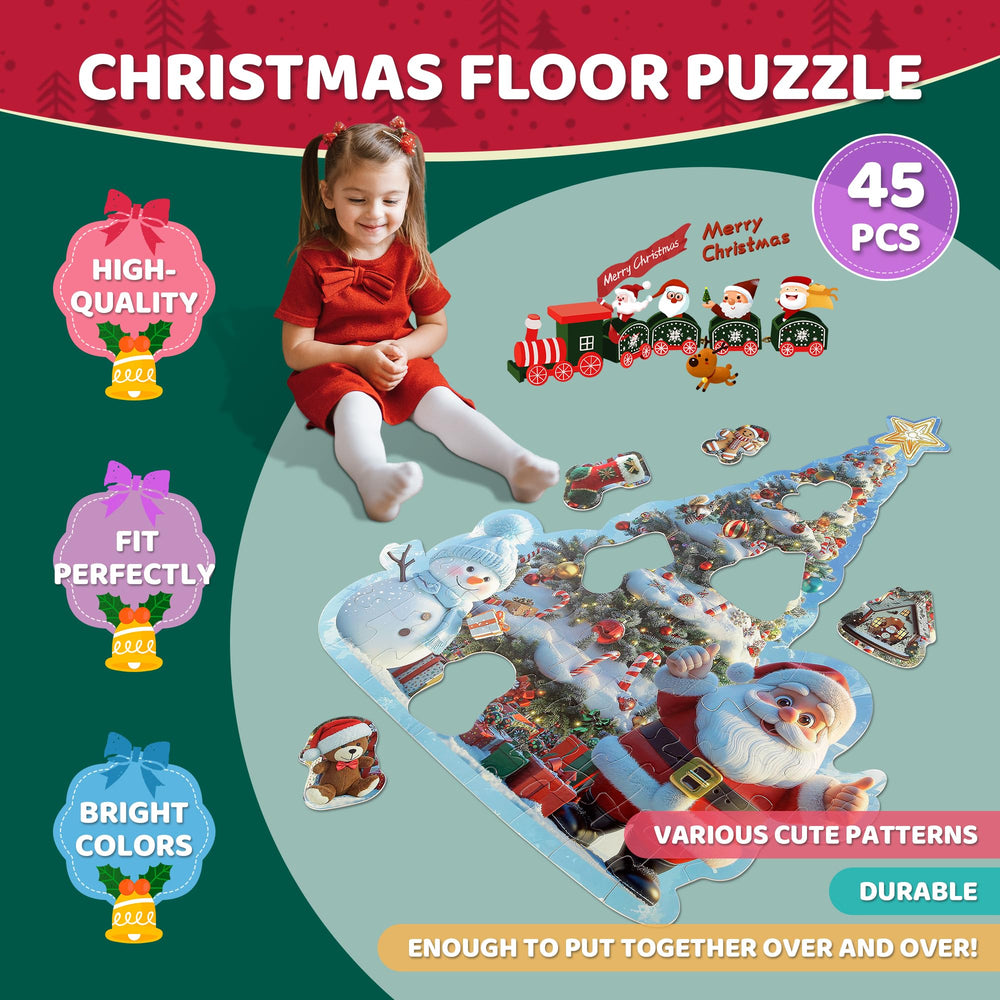 Kawyehu floor puzzle stockings and bear supports patience and problem solving.