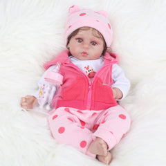 Kaydora Reborn 18-inch doll wearing soft clothing set for everyday wear