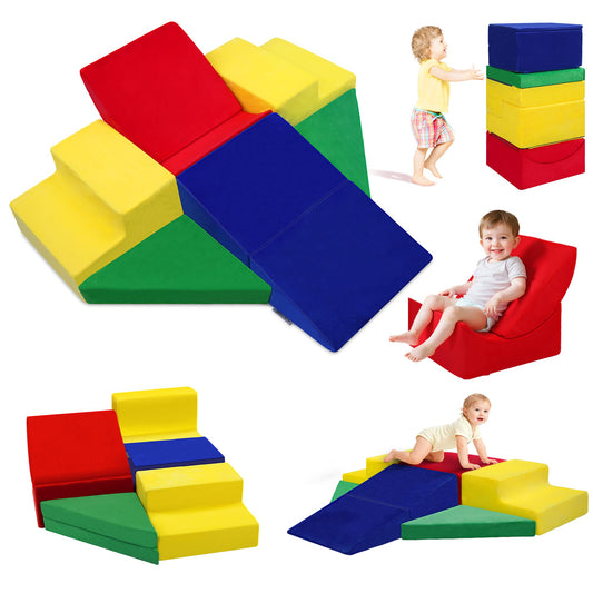 Kayfia Toddler Climbing Blocks yellow step – supports balance during play.
