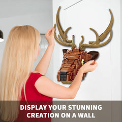 KAZI deer head wall art in room showcases ambient decor vibes.