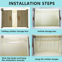 KBBYT compact wardrobe stored in a suitcase, great for travel.