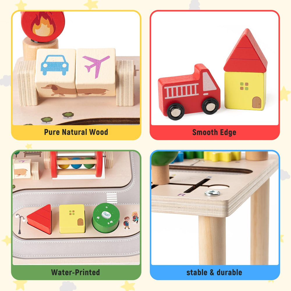 KDSFT Activity Table rainbow gears invite color recognition and visual tracking.
