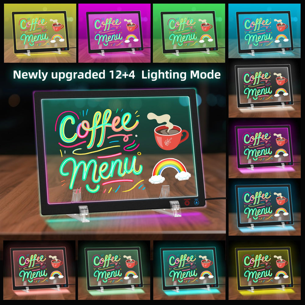 KEAMIMU LED Note Board magnetic back attaches securely to fridges or metal surfaces.