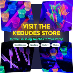Kedudes neon color packaging display shows variety and quick selection