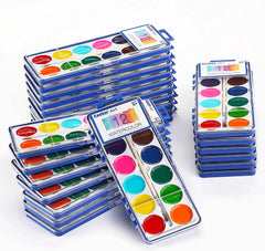 Keebor watercolor palette with 12 colors for kids, vibrant blends and easy cleanup.
