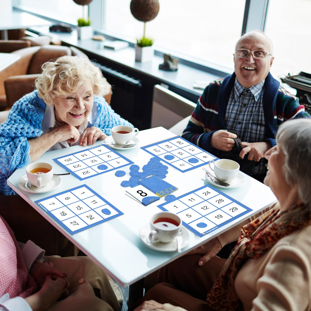 Keeping Busy dementia levels blue and yellow boards offer scalable difficulty.