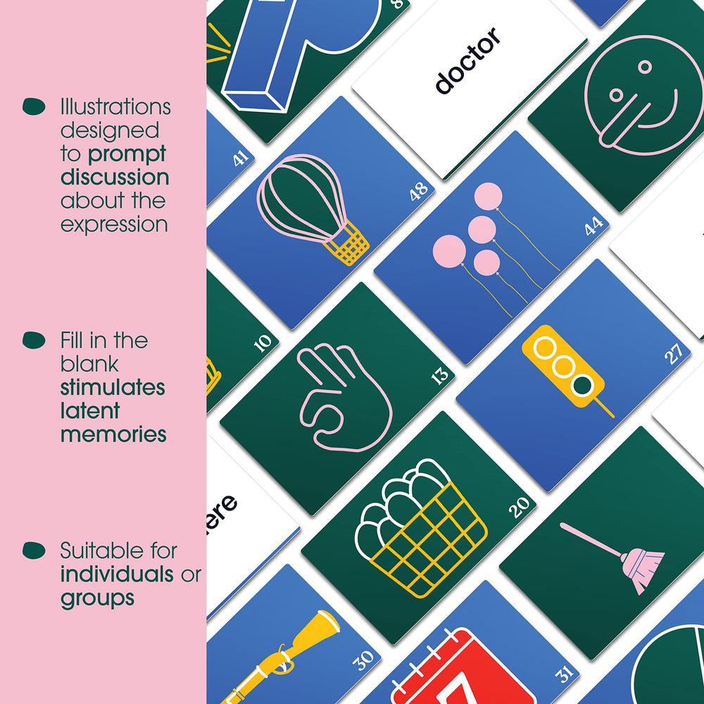 Keeping Busy Expressions Series 1 answer cards support gentle memory recall prompts