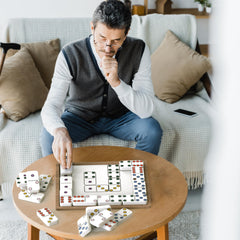 Keeping Busy Match The Dots Dominoes solo play option enables independent cognitive activity.
