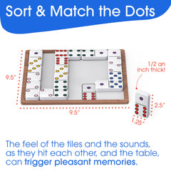 Keeping Busy Match The Dots Dominoes tiles provide tactile engagement for cognitive stimulation at home.