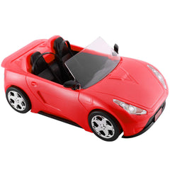 KeepRunning convertible doll car in deep red for imaginative play