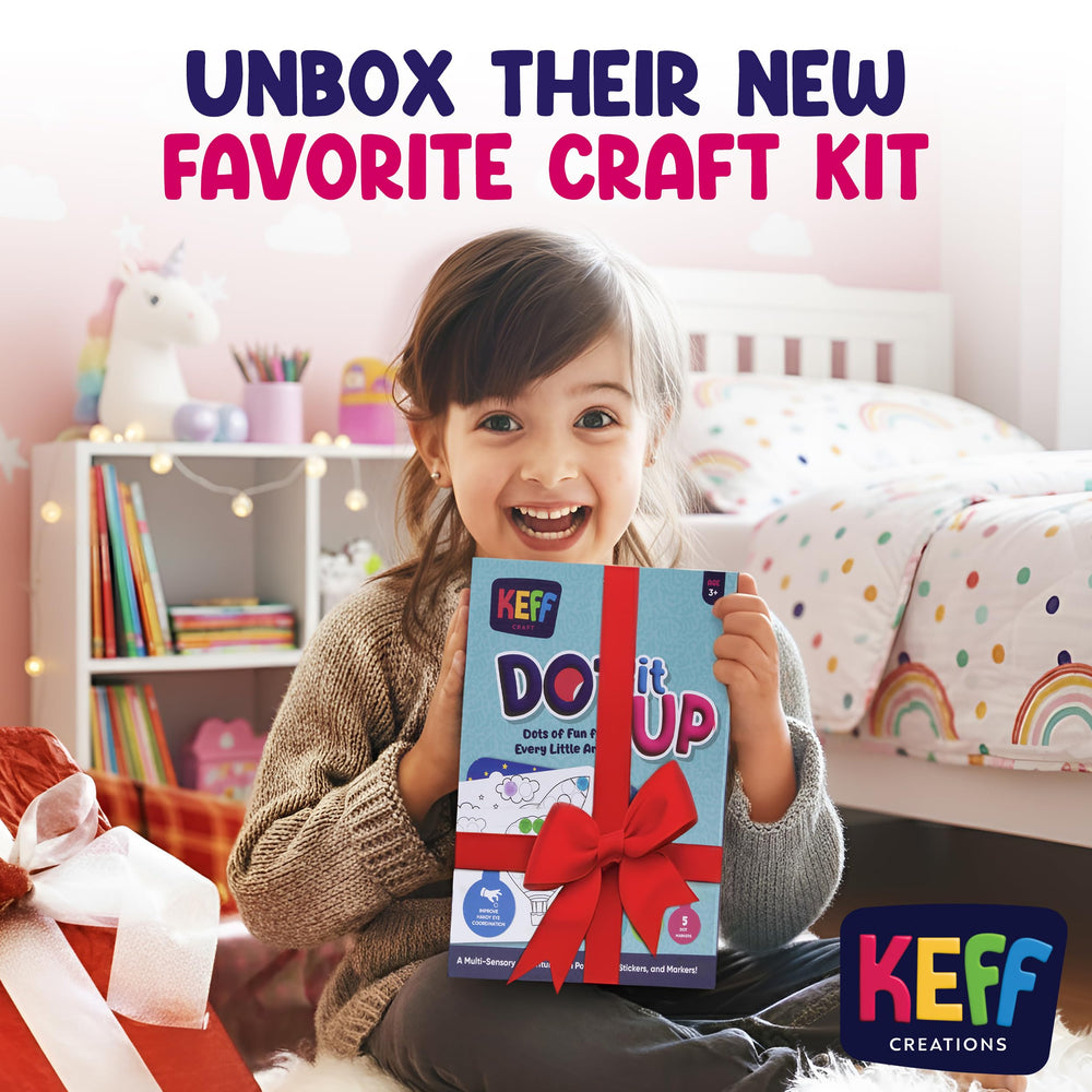 KEFF Dot Art Kids Craft Kit offers versatile, screen-free activities at home