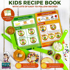 KEFF storage bin keeps kid-friendly kitchen tools organized after play