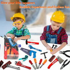 KEJIH kids holding tools ready for hands-on role play.
