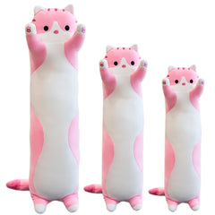 Kekeso giant cat pillow 110cm pink, ideal cuddle companion.