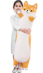 Kekeso Long Shiba Inu plush pillow offers a cozy hug and cuddly support for kids.