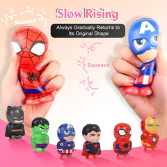 KELOTECH Marvelheros squishy dolls in-use for venting and relaxation during busy moments.