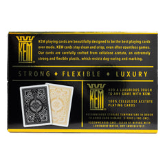 Poker-size KEM Arrow Black and Gold cards with standard index.