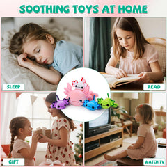 kenvc Axolotl baby white plush with expressive features