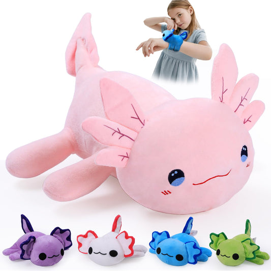 kenvc Axolotl Mommy pink plush for cozy hugs