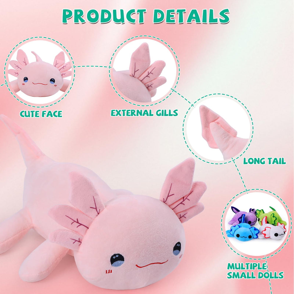 kenvc Axolotl travel-friendly plush for on-the-go adventures