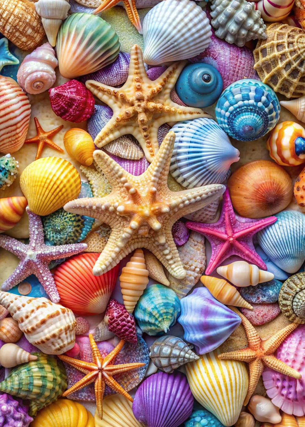 Kepovin seashell puzzle front art with vibrant colors for immersive play