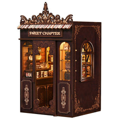 KERNOWO Book Nook Kit tiny house on a shelf enhances cozy decor.