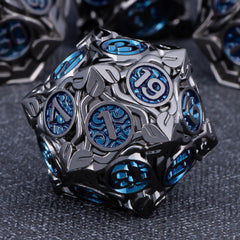 kerwellsi metal dnd dice set with nature vines design, balanced rolls for rpg sessions