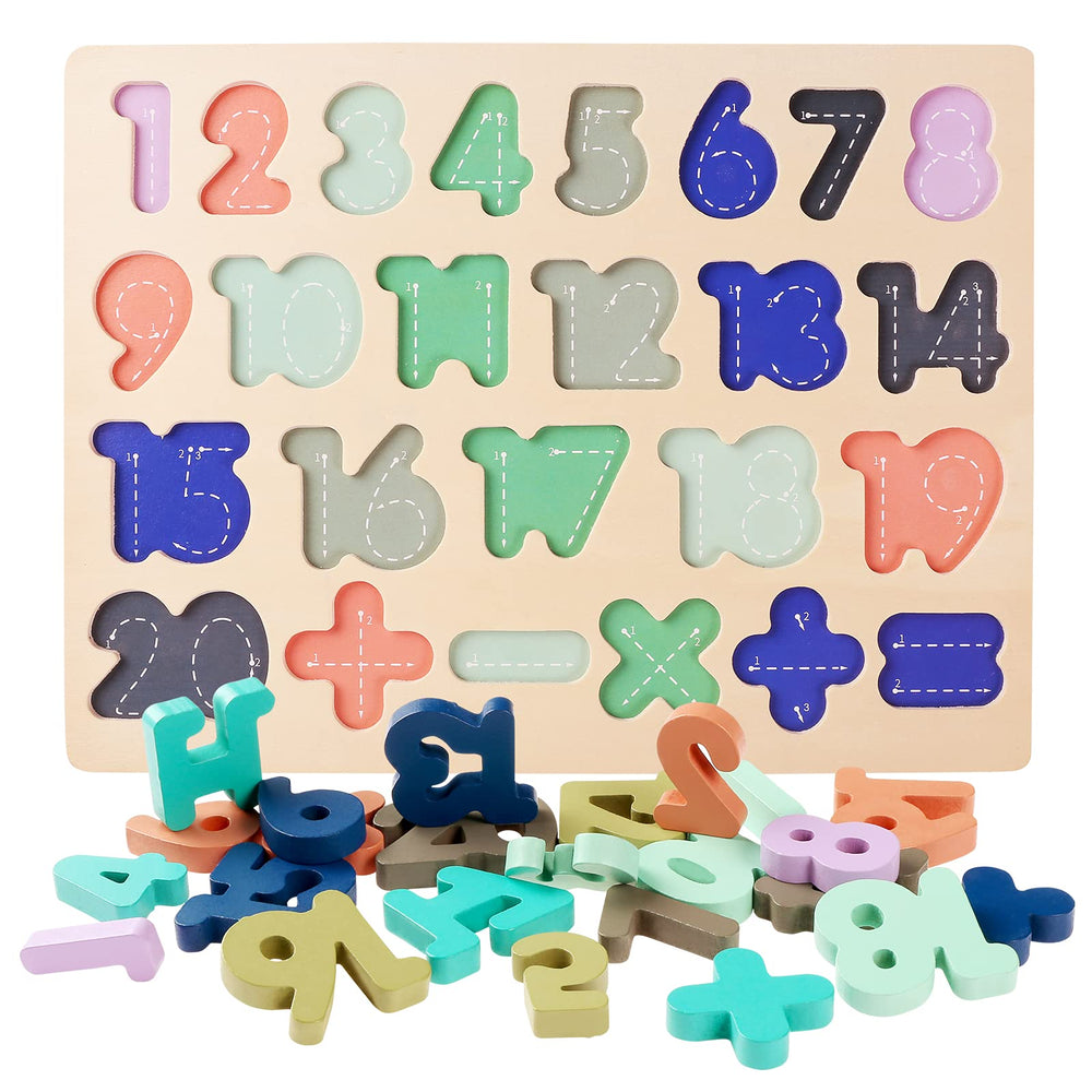 Kesletney wooden puzzle set in a bright gift-ready box for education and play.