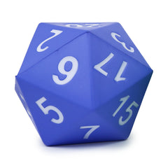 KESS Giant D20 foam dice in blue for tabletop RPG sessions and backyard fun.