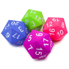 KESS Giant D20 foam dice in green ideal for bright accents on game night.