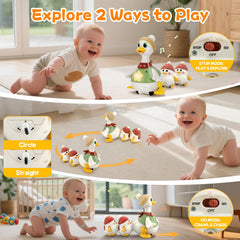 KETIEE ducklings walking in a line promoting coordinated play.