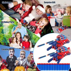 Keumi Halloween decor idea using spider web shooters for festive scenes