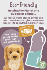 Keycraft Living Nature Golden Retriever with educational tag about the breed.