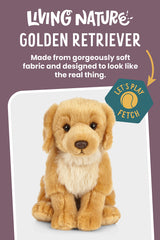 Keycraft Living Nature Golden Retriever plush fur texture showing soft, shaded coat.