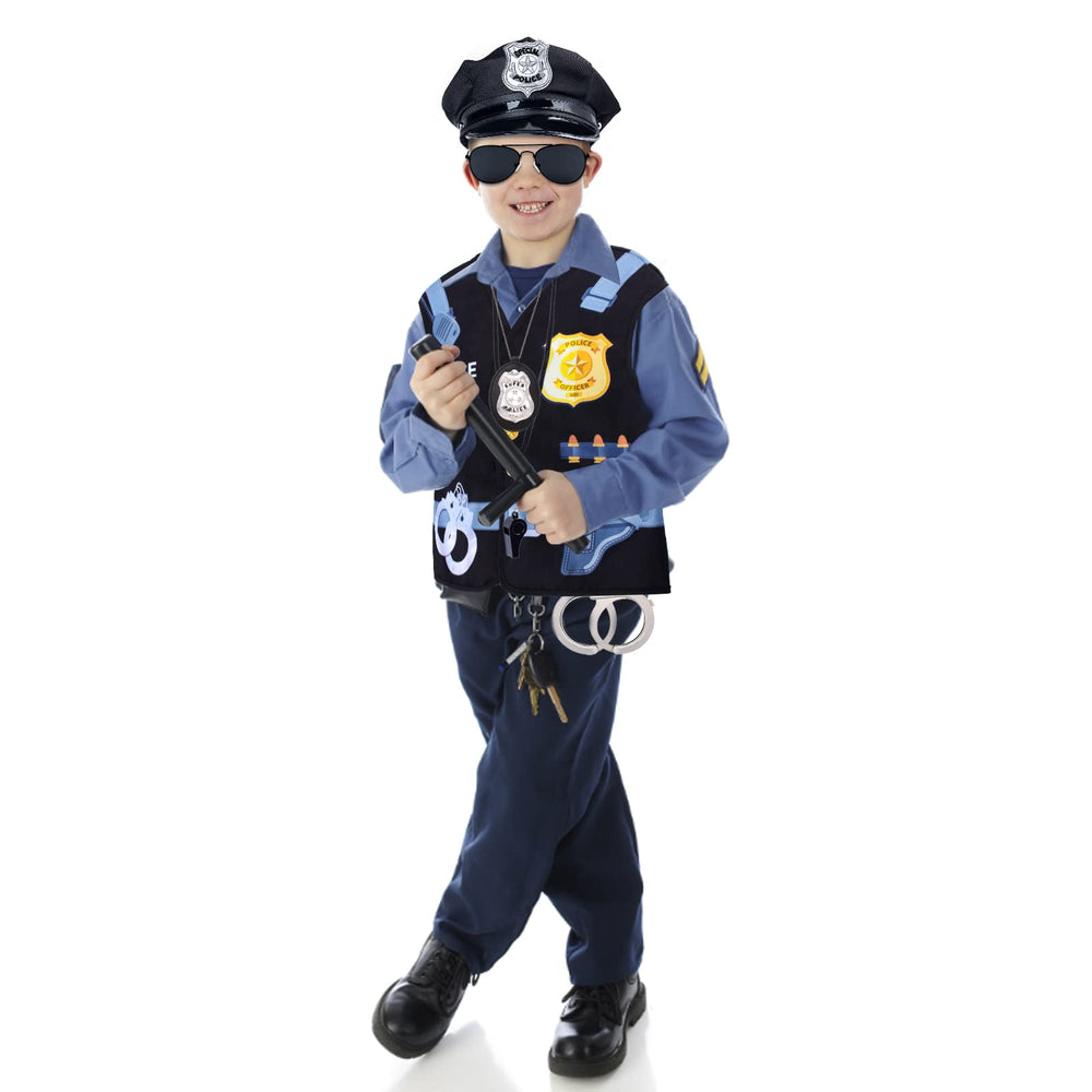 Keymall kids police costume set complete for imaginative costumes