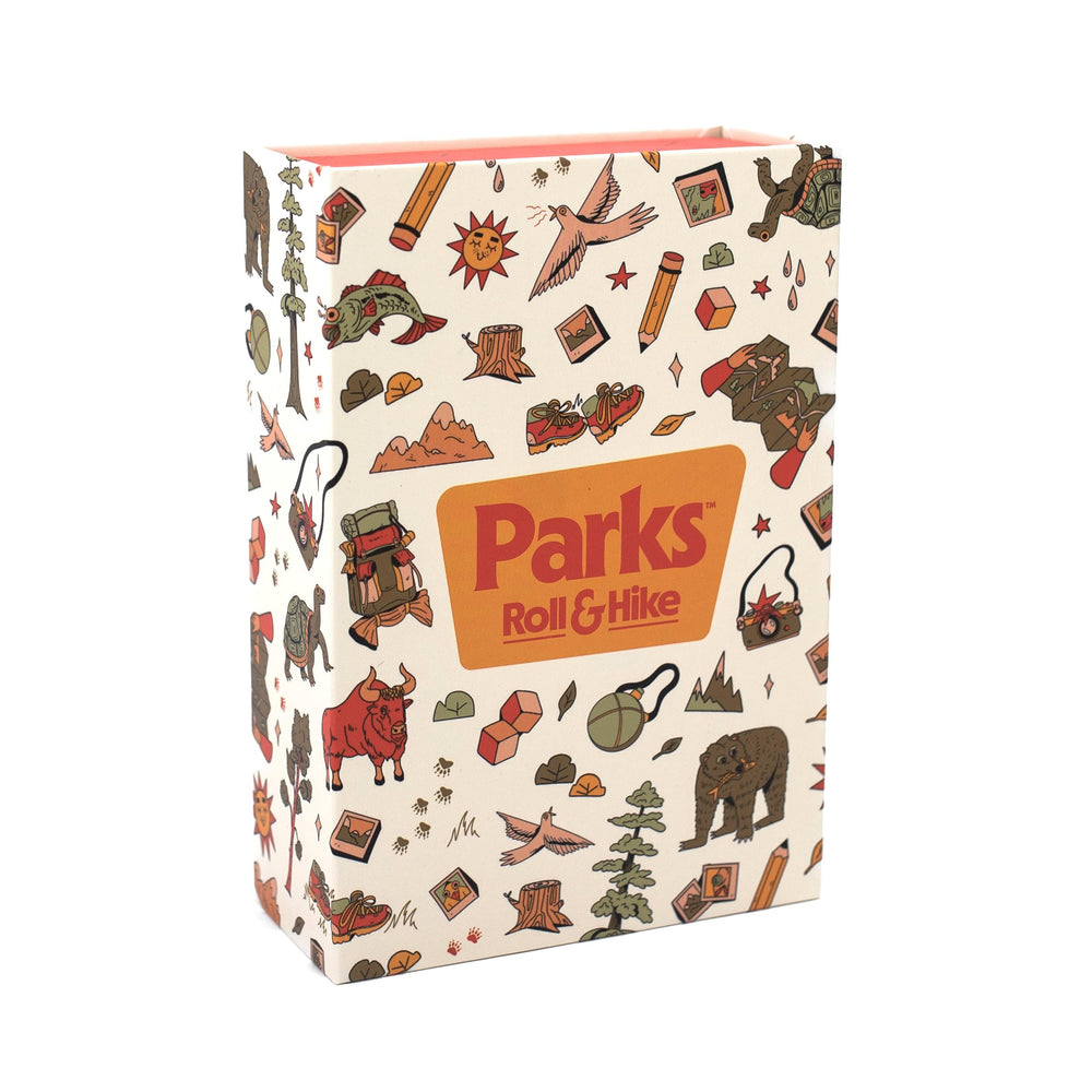 Keymaster Games Parks Roll and Hike board and dice for strategic on the go play.