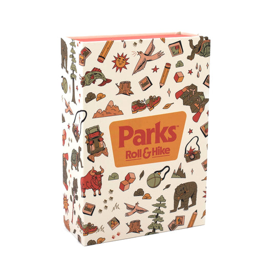 Keymaster Games Parks Roll and Hike board and dice for strategic on the go play.