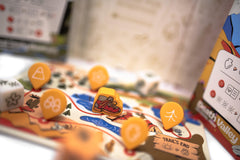 Keymaster Games Parks Roll and Hike premium tokens for landmarks and milestones.