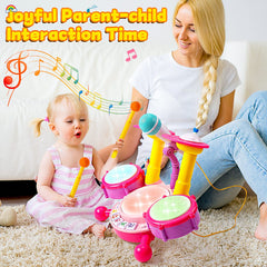 Keysense Kids Drum Set drum sticks provide hands-on rhythm practice for small hands.