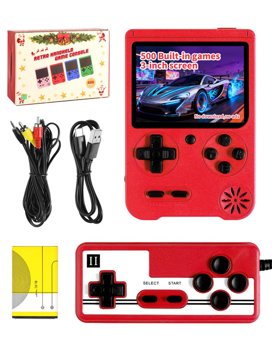 KFUPCQ handheld games with 500 classics for instant retro play on the go