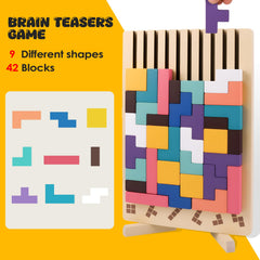 Kiapeak eco-friendly durable wood puzzle with smooth edges for safe play.