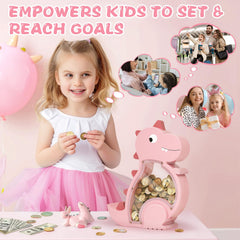 Kibelly safe wooden piggy bank uses non-toxic paints and smooth edges.