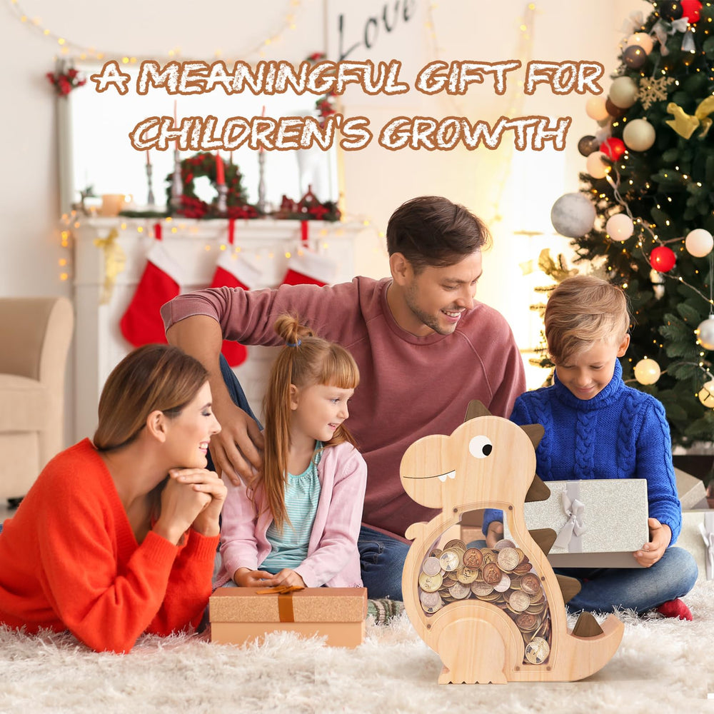 Kibelly wooden piggy bank gift-ready packaging for birthdays