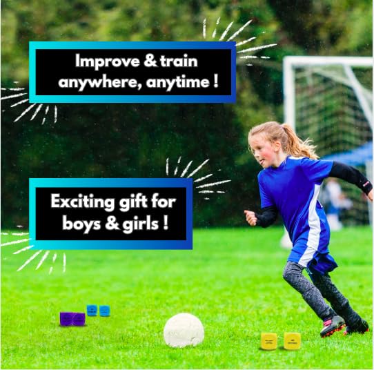 KickCubez juggling dice style helps players practice ball control under pressure.