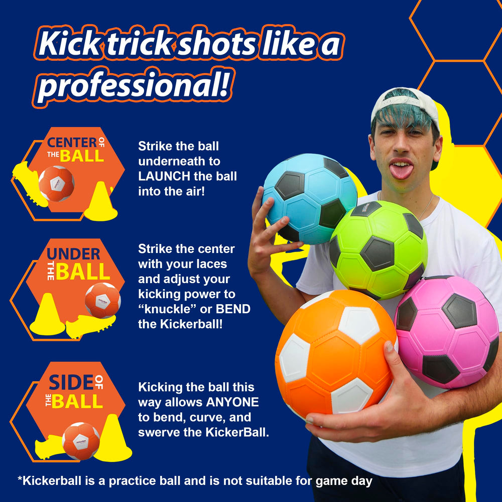 Kickerball aerodynamic design helps players perform smoother passes and shots.