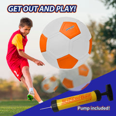 Included pump ensures quick setup for practice sessions and drills.