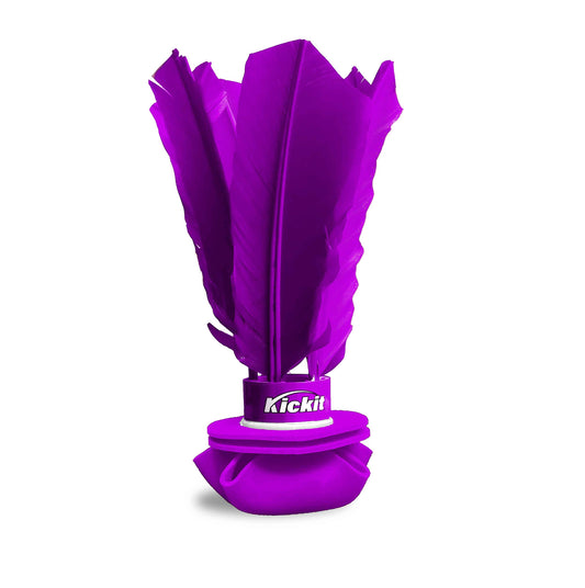 Kickit original birdie soccer trainer purple side view for versatile play