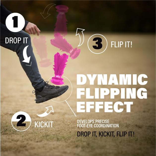 Kickit pink portable training ball adapts to many practice scenarios.